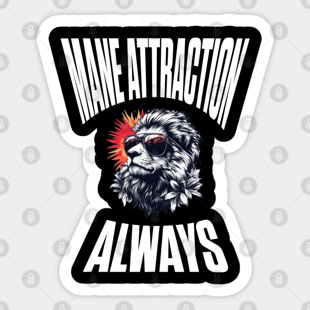 Cool King: Lion Swagger in Shades Sticker by Steve